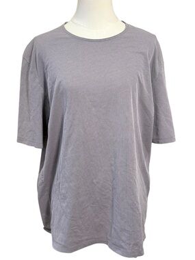 COS Minimalist Striped Oversized Boxy Tee Gray White Size Medium